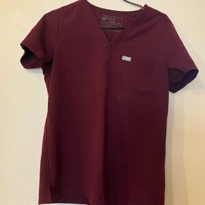 Figs Women's Top in Burgundy